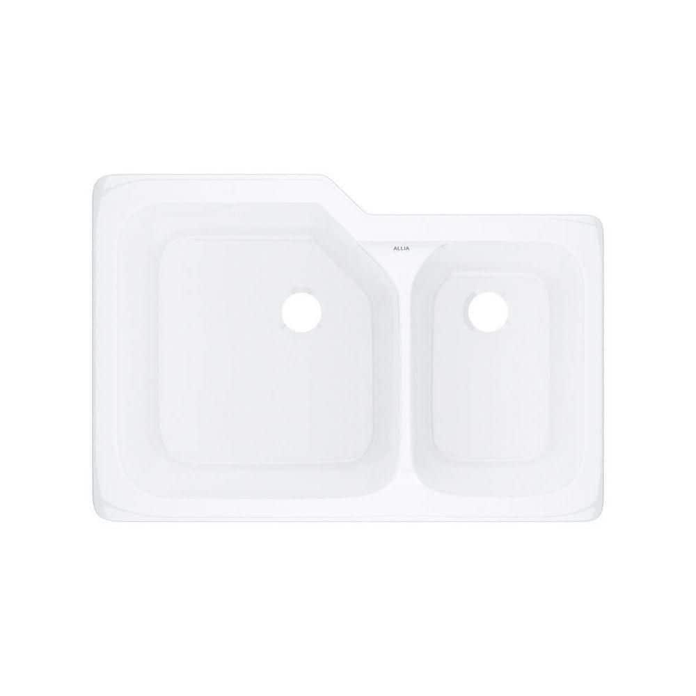Allia 33" Fireclay 2 Bowl Undermount Kitchen Sink
