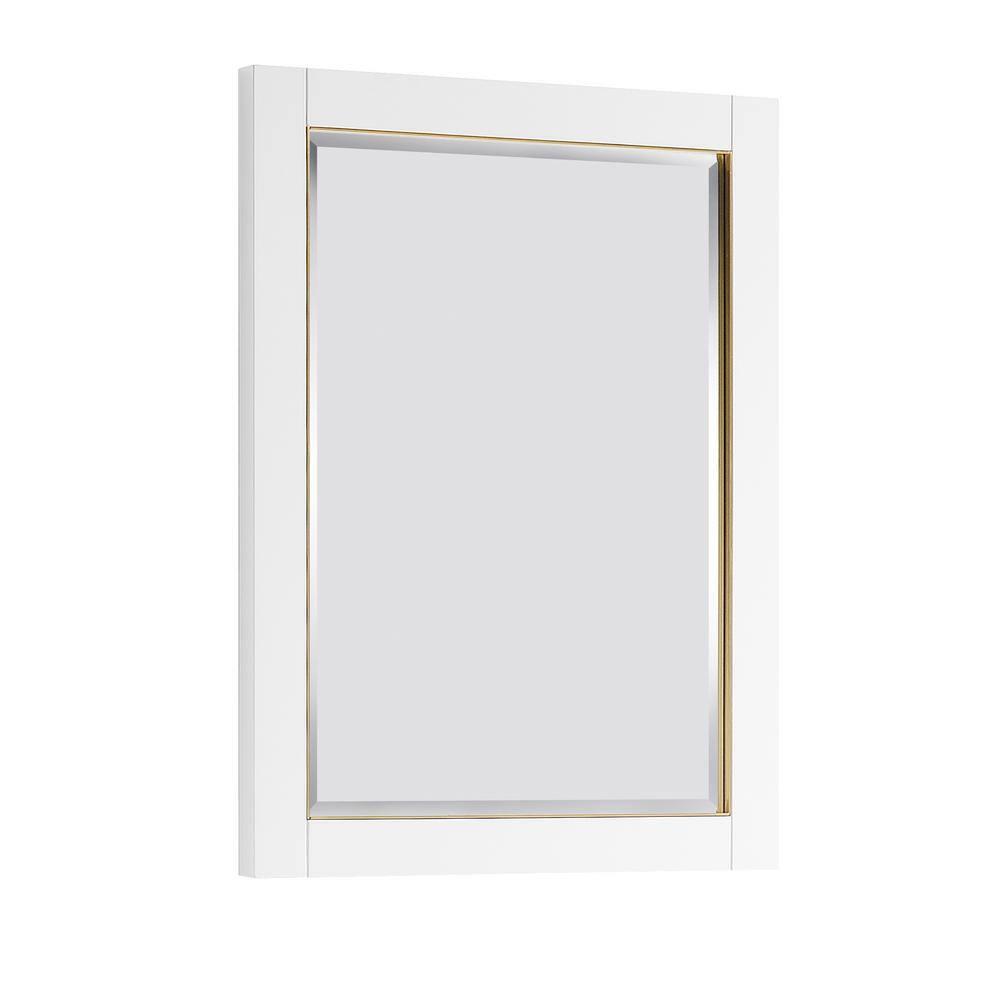 AVANITY  Mason 24 in. Wall Mounted Mirror with Matte Gold Trim - 24"W x 32"H White White
