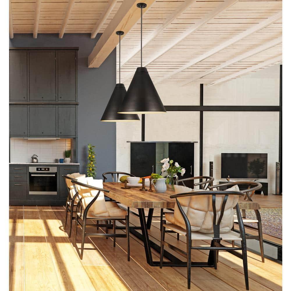 Z-Lite Eaton 1 - Light Pendant in  Matte Black