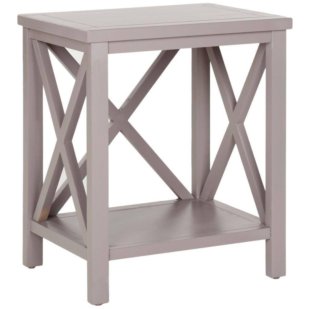 CandenceCross Back End Table - Grey - Safavieh.