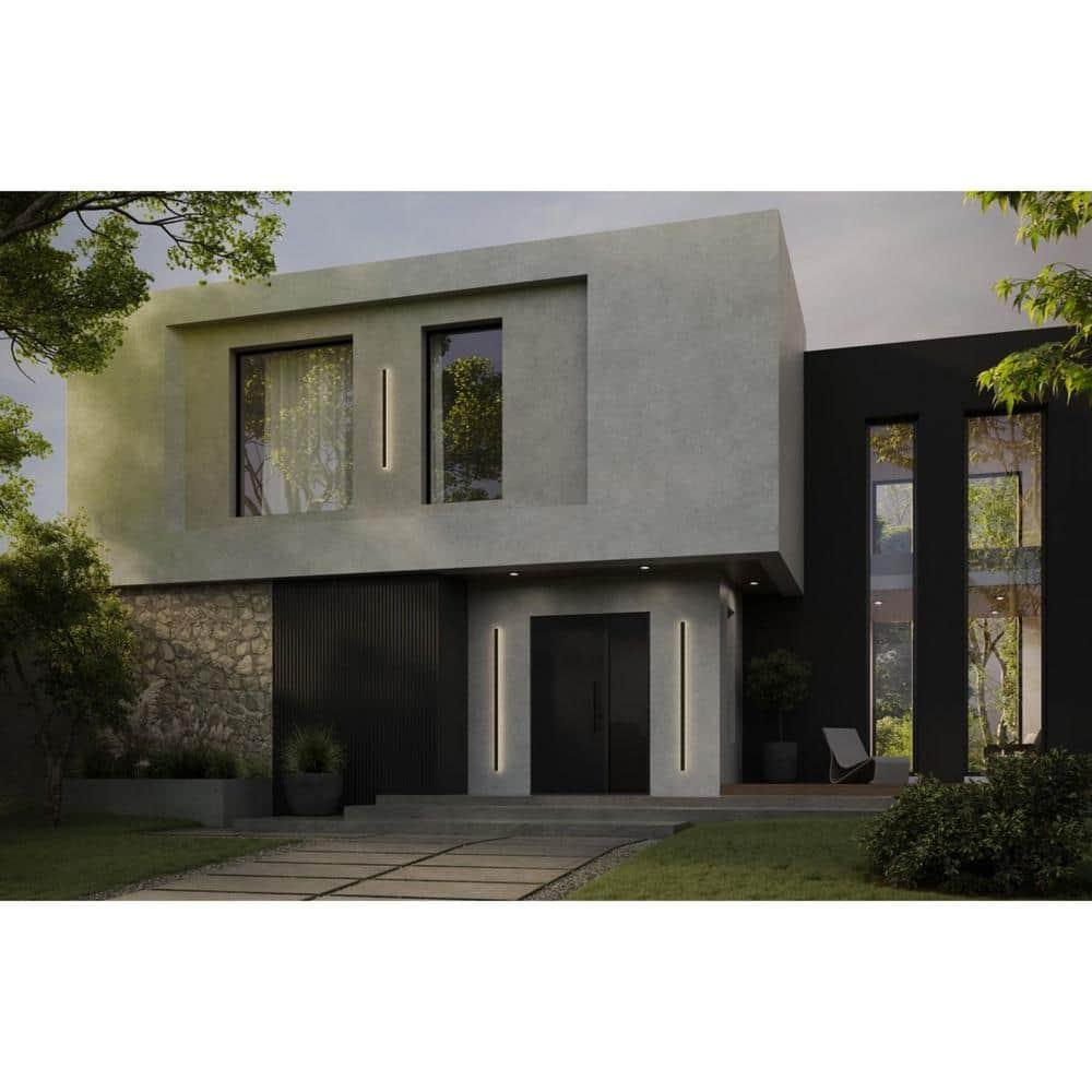 Z-2040 Collection LED Matte Black Contemporary Large Outdoor Wall Light