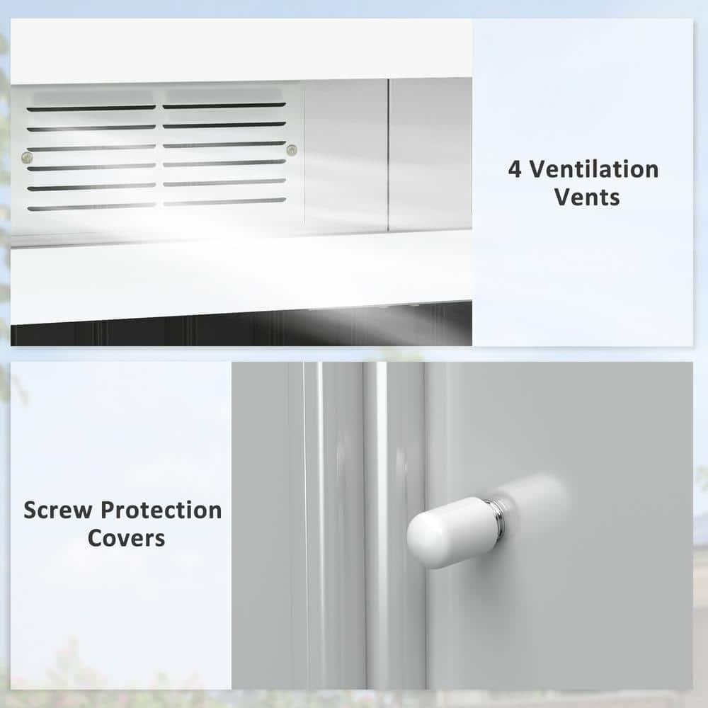 Outdoor Lean-To Metal Storage Shed