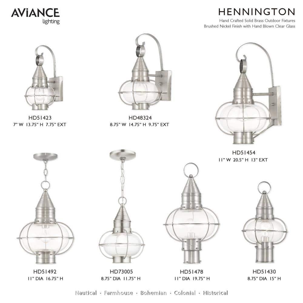 Livex Lighting Newburyport 1 - Light Pendant in  Brushed Nickel