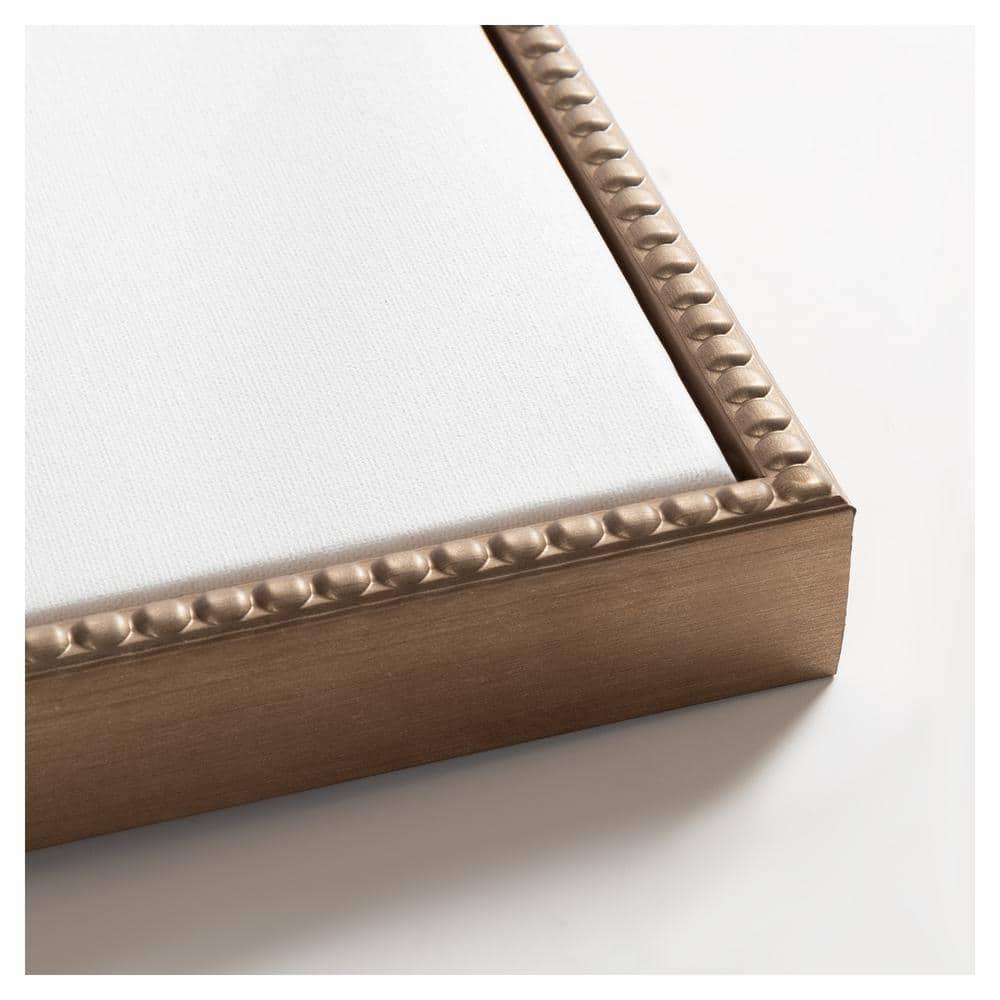 23"x33" Pastel Flower Impression No 3 by Treechild Framed Canvas Wall Art Print Bronze - Amanti Art