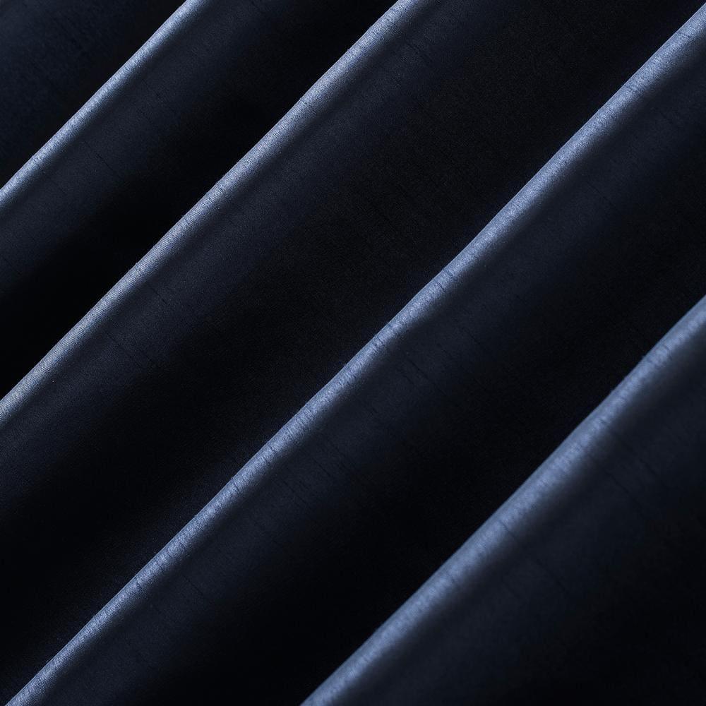 Faux Dupioni Silk Thermal Extreme 100% Blackout Back Tab Curtain Panel