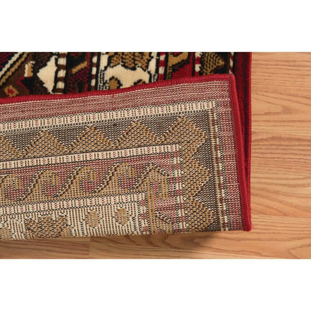 United Weavers Plaza Fleur Area Rug, Bordered Pattern, Red, 5'3" x 7'2"