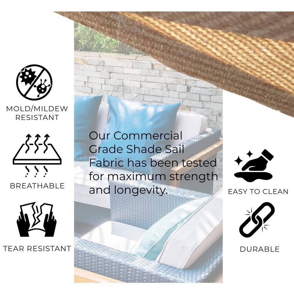 12 x 12 Backyard Expressions Sun Shade Sail for Patio Available in a Variety of Colors