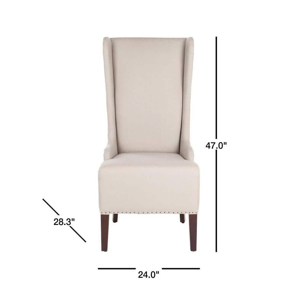 Bacall 20" H Dining Chair With Nail Head Trim - MCR4501 - Taupe - Safavieh Couture