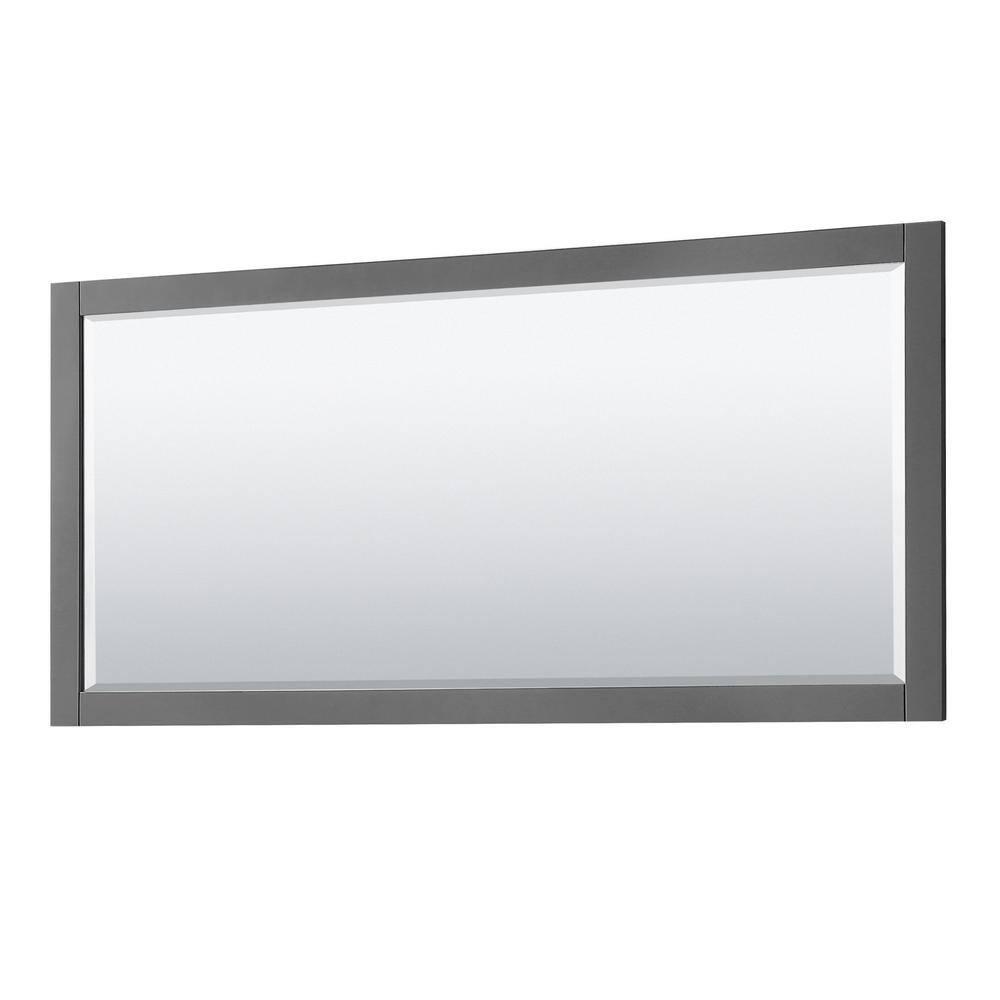 Wyndham Collection Avery 80" Oval Sinks Wood Double Bathroom Vanity in Dark Gray