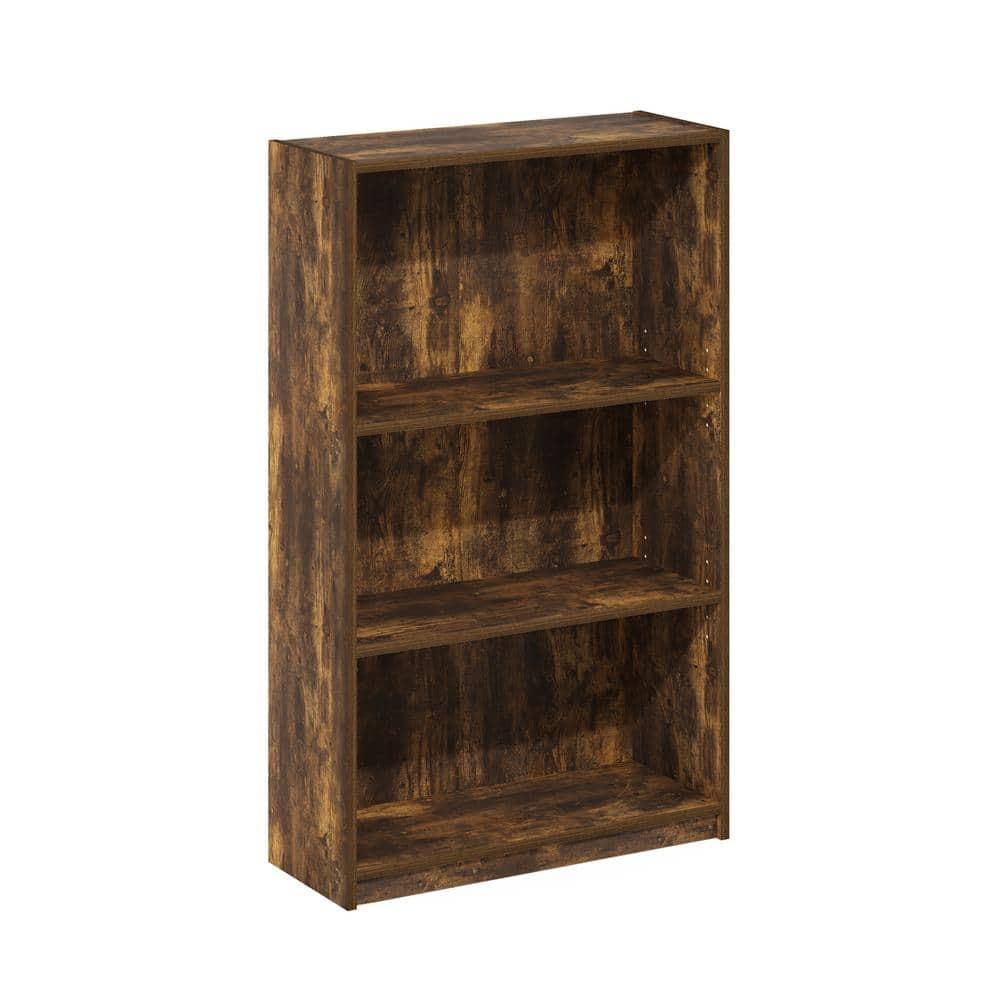 Furinno JAYA Simple Home 3-Tier Adjustable Shelf Bookcase, Amber Pine
