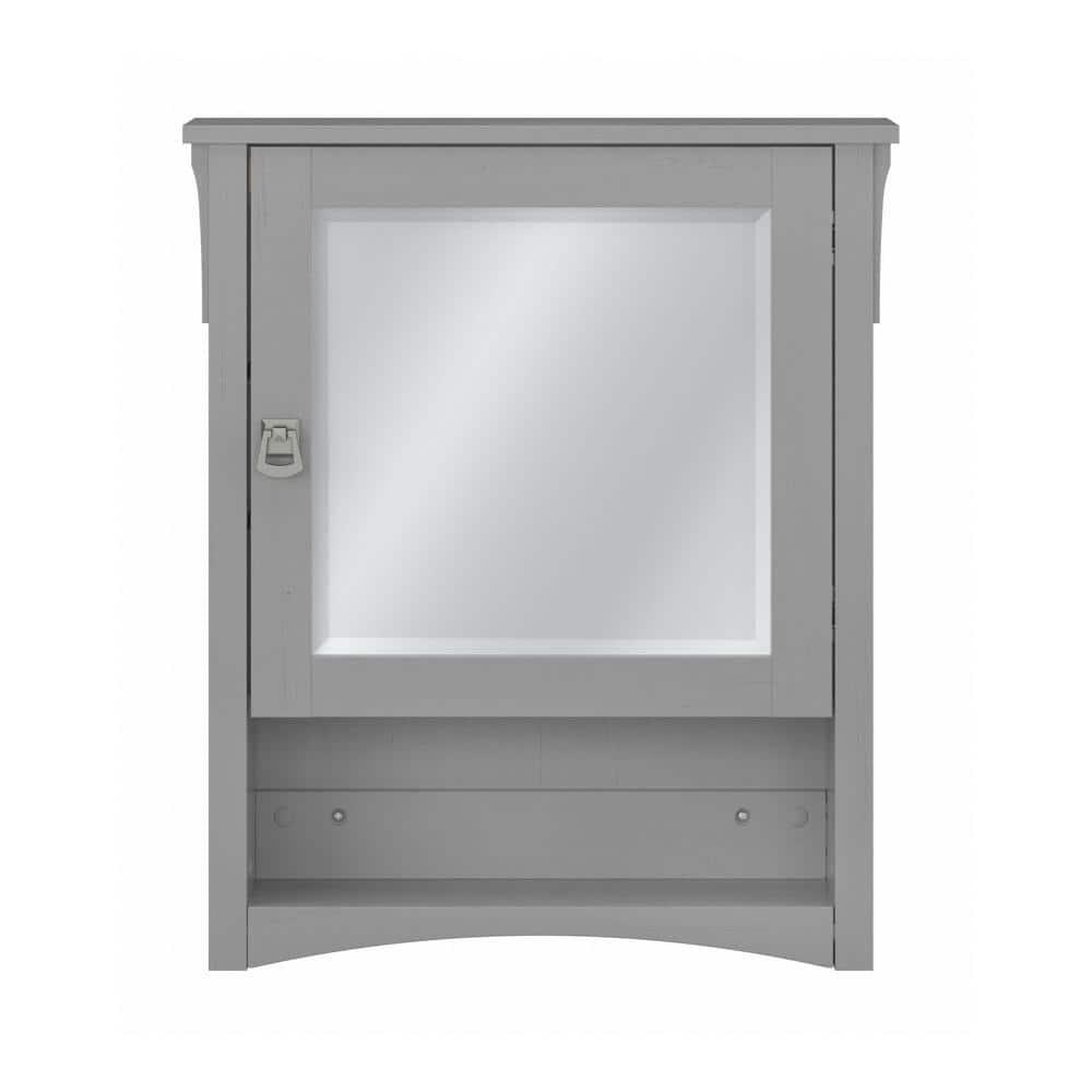 Salinas Bathroom Medicine Cabinet with Mirror in Cape Cod Gray - Engineered Wood