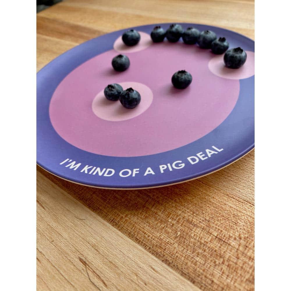 Red Rover 7" 4pk Bamboo Kids' Animal Plates: Toddler & Baby Dinnerware, Dishwasher-Safe, Off-White, Animal Theme