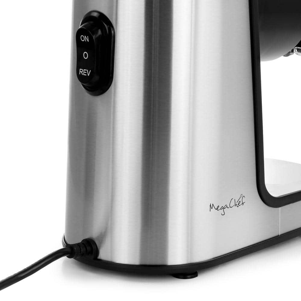 MegaChef MegaChef 150 Watt 2 Speed Stainless Steel Electric Slow Masticating & Cold Press Juicer