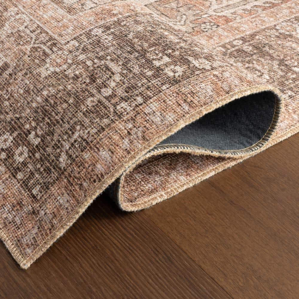 Nuloom Hillstone Collection Mariposa Traditional Vintage Medallion Area Rug, 6' 7" x 9', Ivory