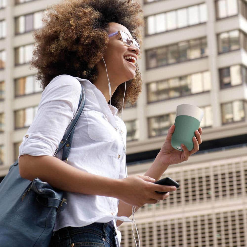 BergHOFF Leo 11.2oz Porcelain Travel Mug, Green