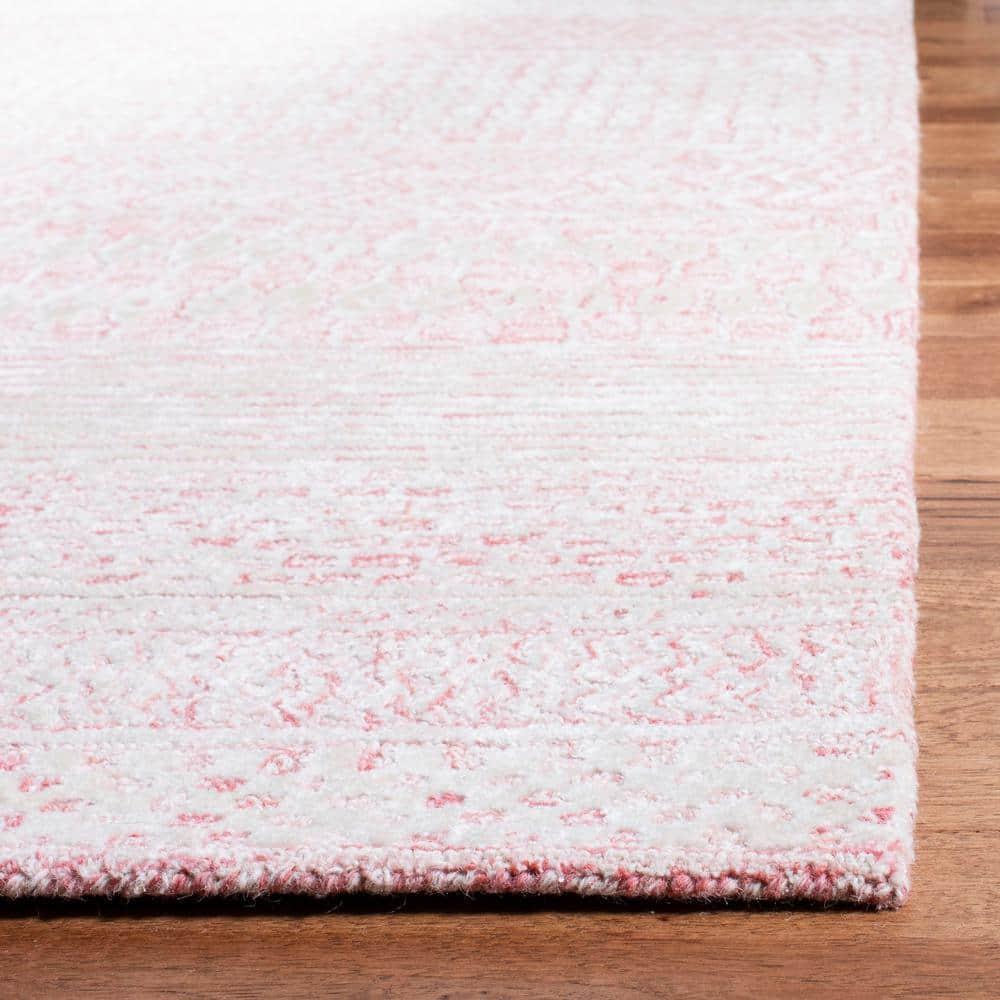 Glamour GLM538 Hand Tufted Indoor Area Rug - Light Pink/Ivory - 4'x6' - Safavieh