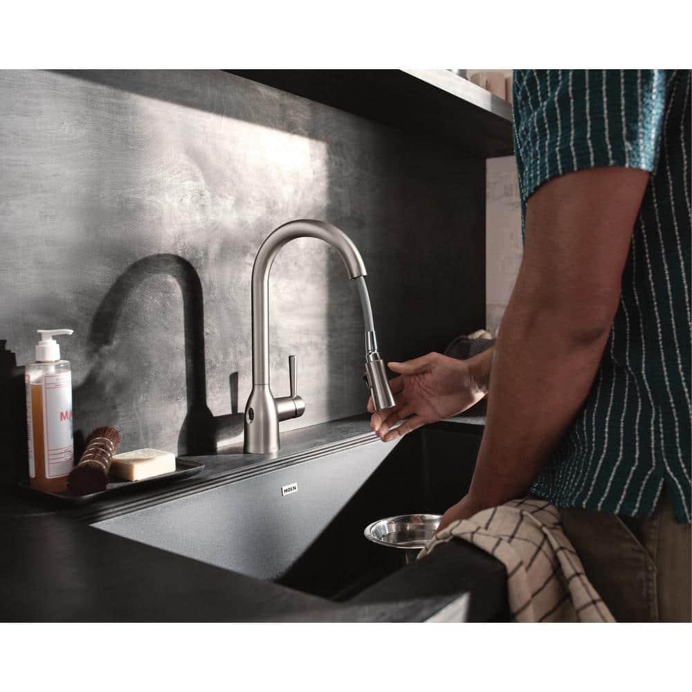 Moen Adler MotionSense Wave Single Handle Pulldown Kitchen Faucet with Power Clean Technology