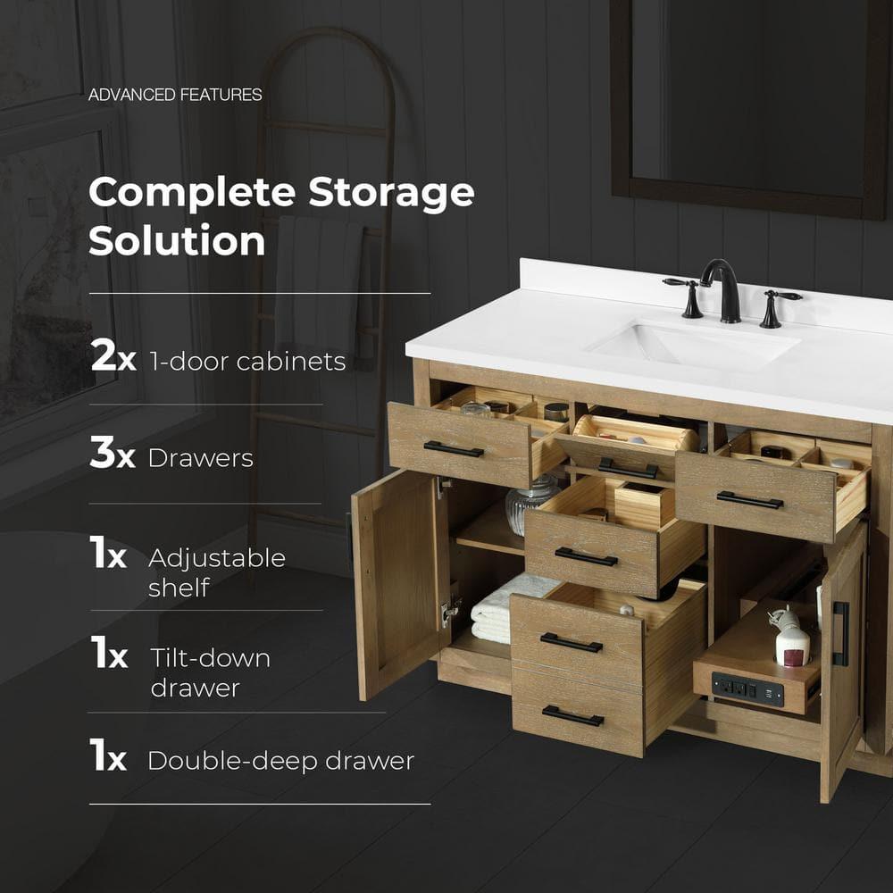 OVE Decors Bailey 48" Single Bathroom Vanity with Premium Countertop