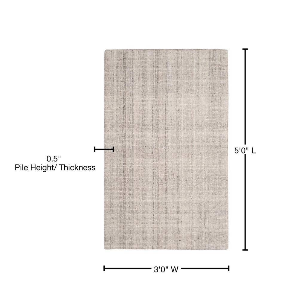 Abstract ABT141 Handmade Indoor Accent Rug - Light Grey - 3'x5' - Safavieh