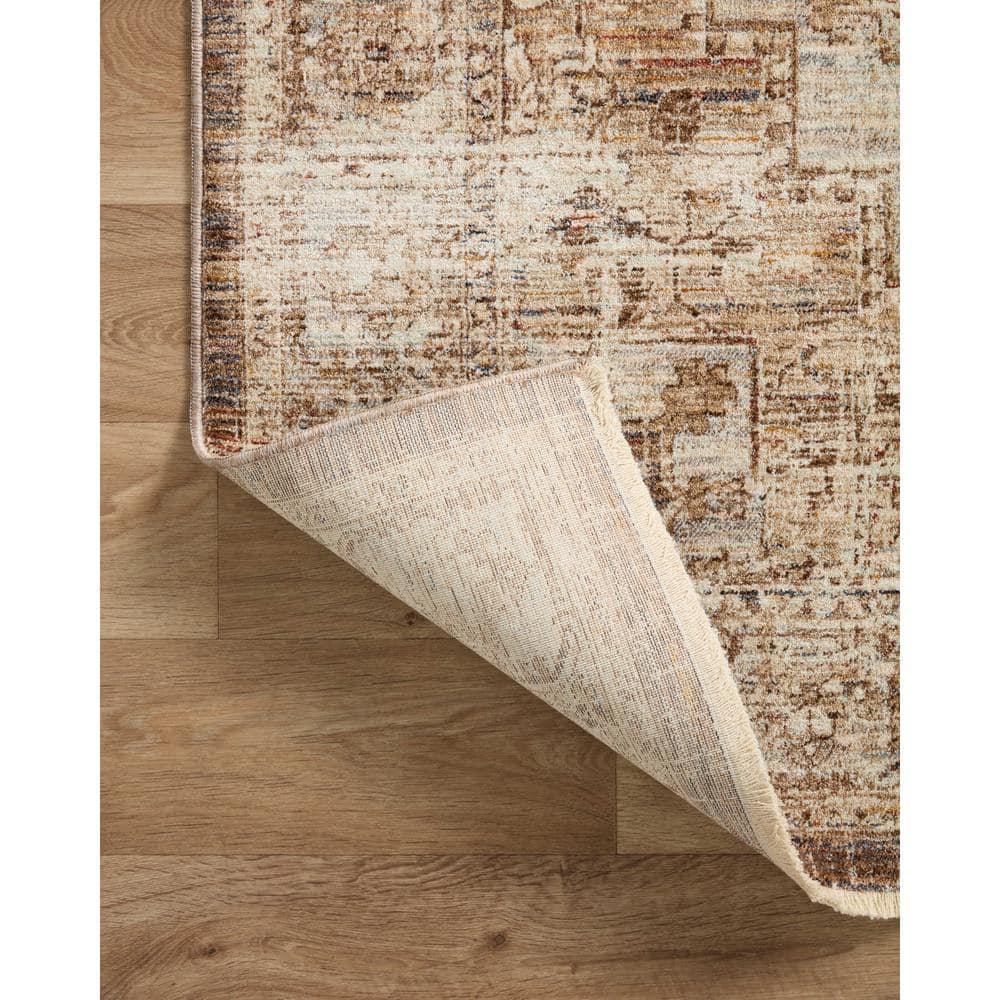 Loloi Rugs Sorrento Oriental Machine Made Power Loom Polyester Area Rug in Beige/Brown
