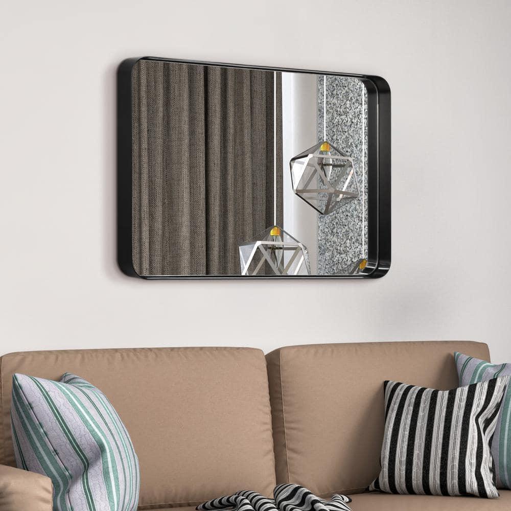 Empire Art Direct Ultra Stainless Steel Rectangular Wall Mirror Brushed Black 24" x 36" Black