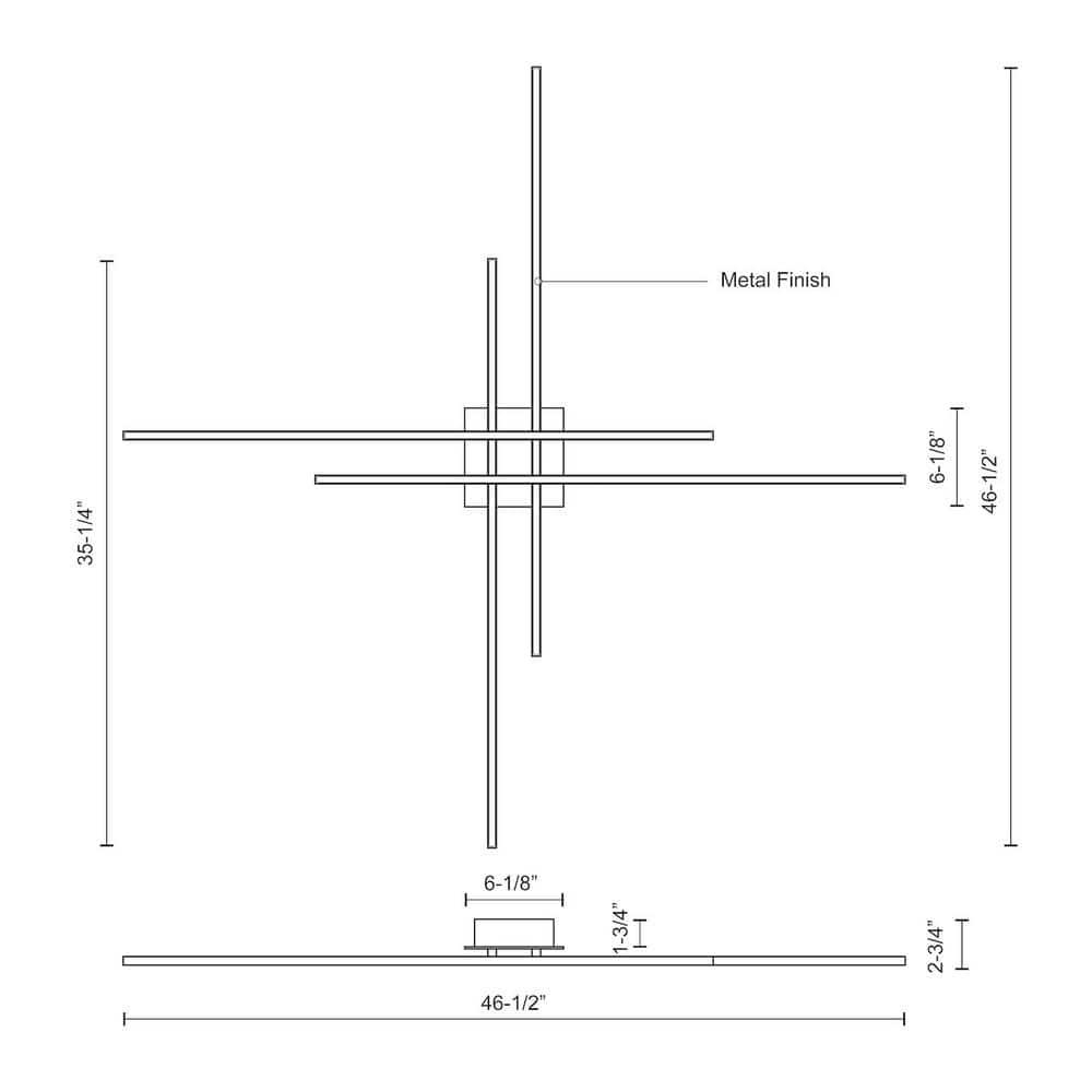 Vega Minor 46.5" Wide LED Flush Mount