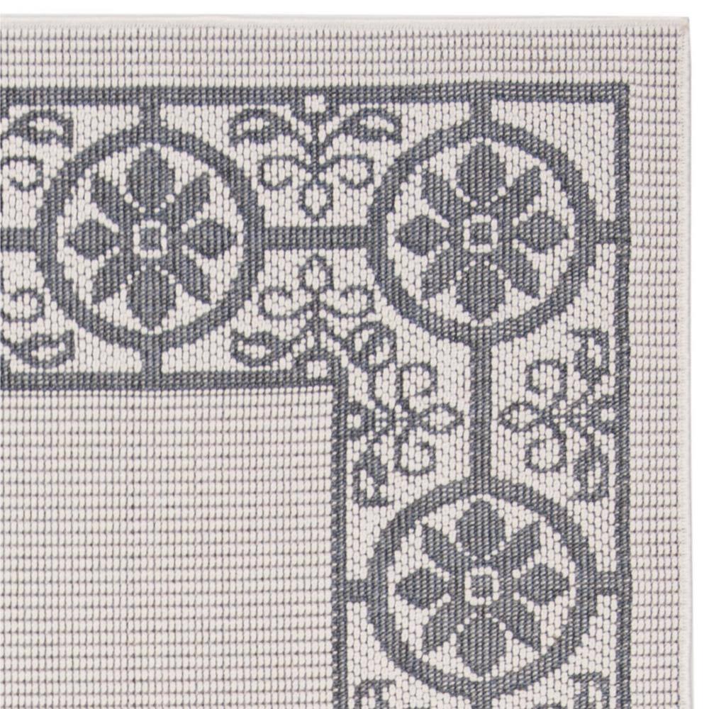 Bermuda BMU815 Power Loomed Indoor/Outdoor Machine Washable Area Rug - Ivory/Charcoal - 8'x10' - Safavieh