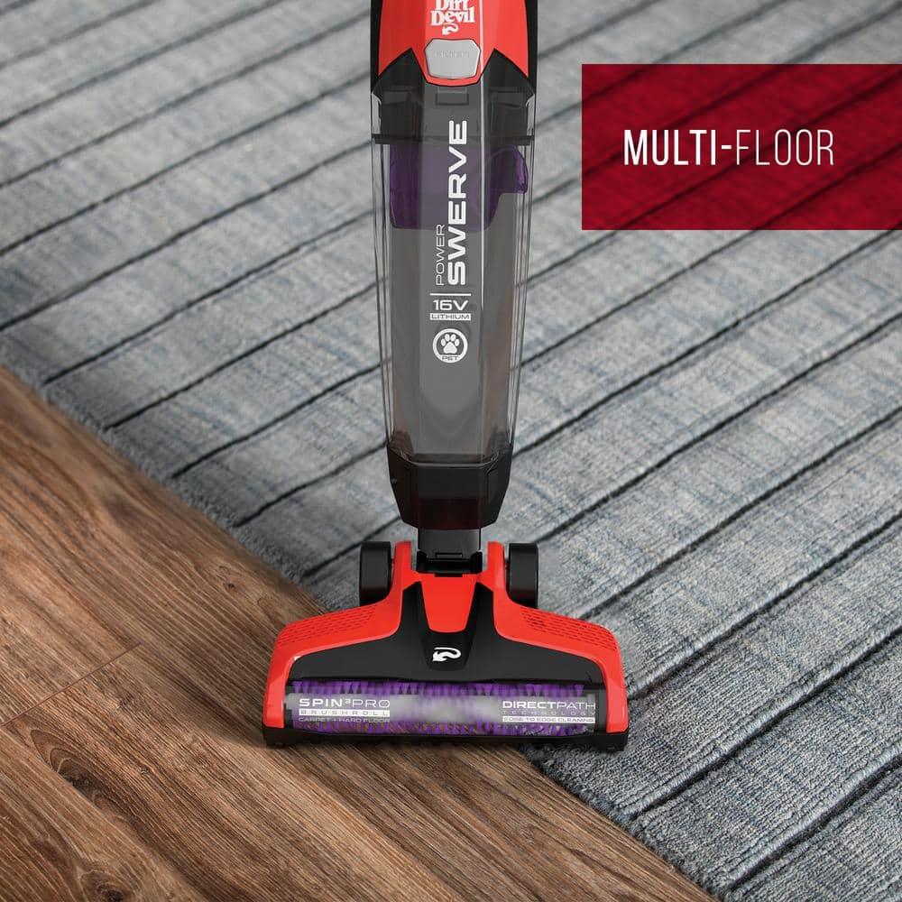 Power Swerve Pet, Lightweight Cordless Stick Upright Vacuum Cleaner, For Carpet And Hard Floors, Bd22052v, Red