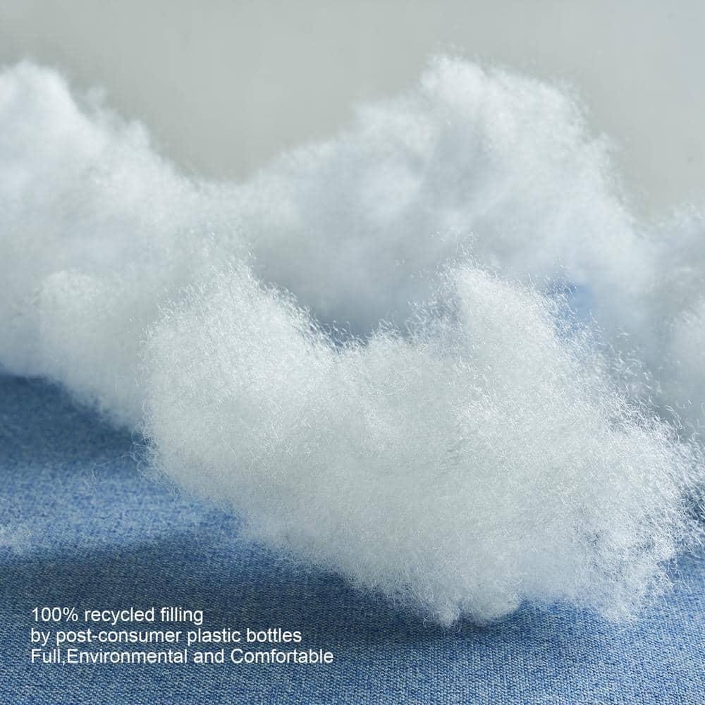 ARTPLANT Outdoor Dinning Seat Pads Cushions with Tie 19"x19"x4",Square Wicker Outdoor Tufted Cushion,Set of 2,Navy Blue