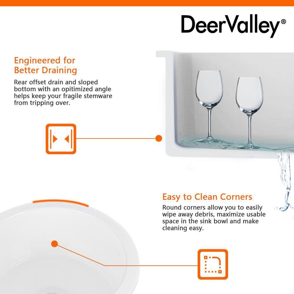 Circular Fireclay 18.5" x 18.5" Undermount/Drop-In Kitchen Sink with Basket Strainer and Sink Grid