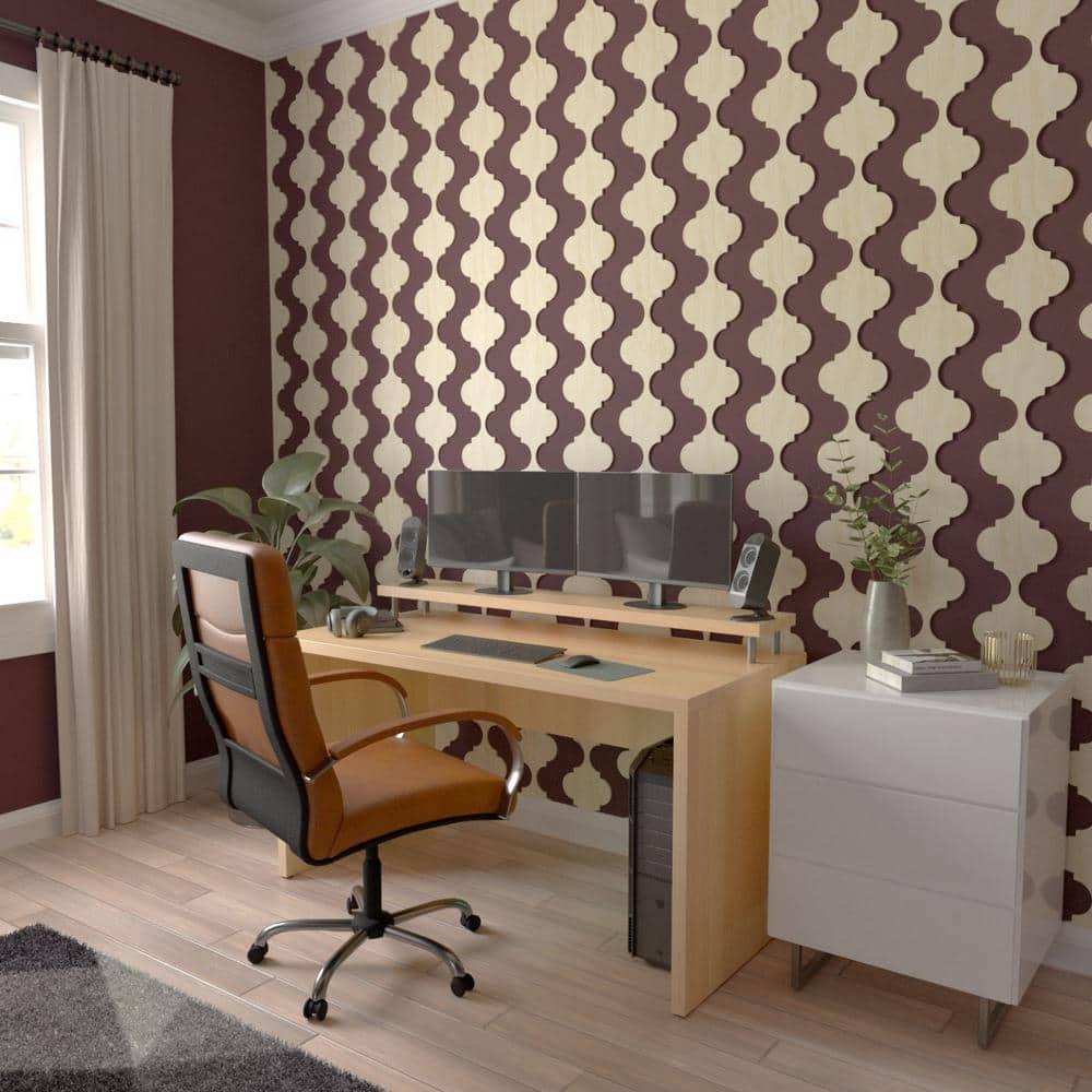 Ekena Millwork Marrakesh Adjustable Wood Decorative Slat Wall Panel Kit