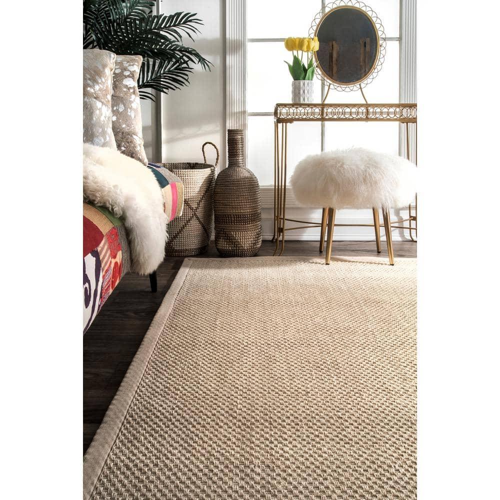 Proper Sisal and Wool Tan Area Rug