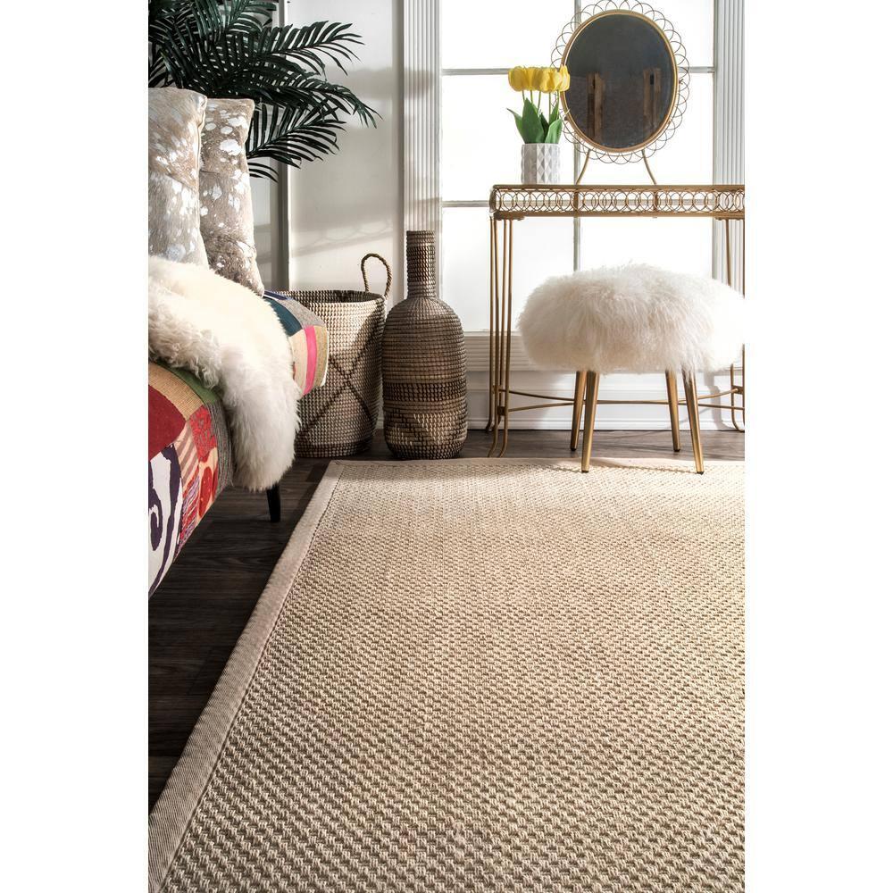 Proper Sisal and Wool Tan Area Rug