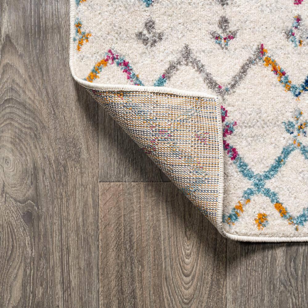JONATHAN Y Moroccan HYPE Boho Vintage Diamond Ivory/Multi 3 ft. x 5 ft. Area Rug