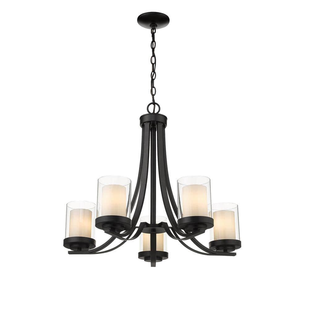 Z-Lite Willow 5 - Light Chandelier in  Matte Black