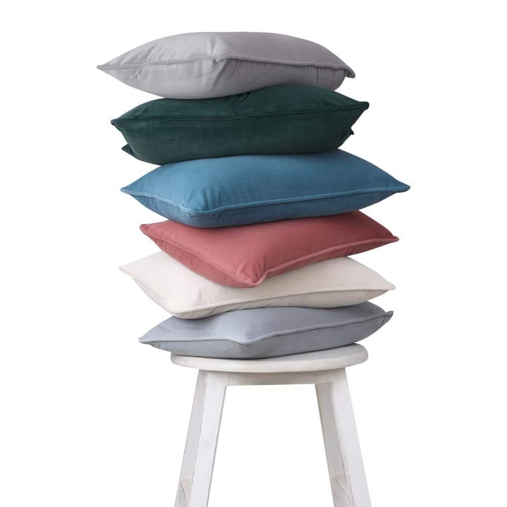 A1HC Set of 2 Luxurious Fine Soft Velvet Throw Pillow Covers Only, For Sofas, Beds, Vibrant Colors and Hidden YKK Zipper. Enhance your Living Space with Decorative Couch Pillow 12"x20", Teal