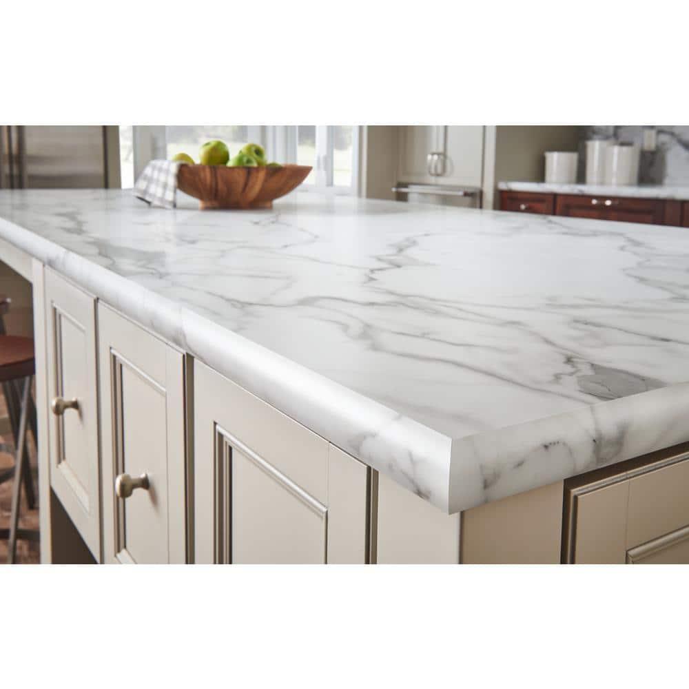 Formica Brand Laminate 180fx 60-Inches W x 144-Inches L Calacatta Marble SatinTouch Natural stone-look Kitchen Laminate Sheet
