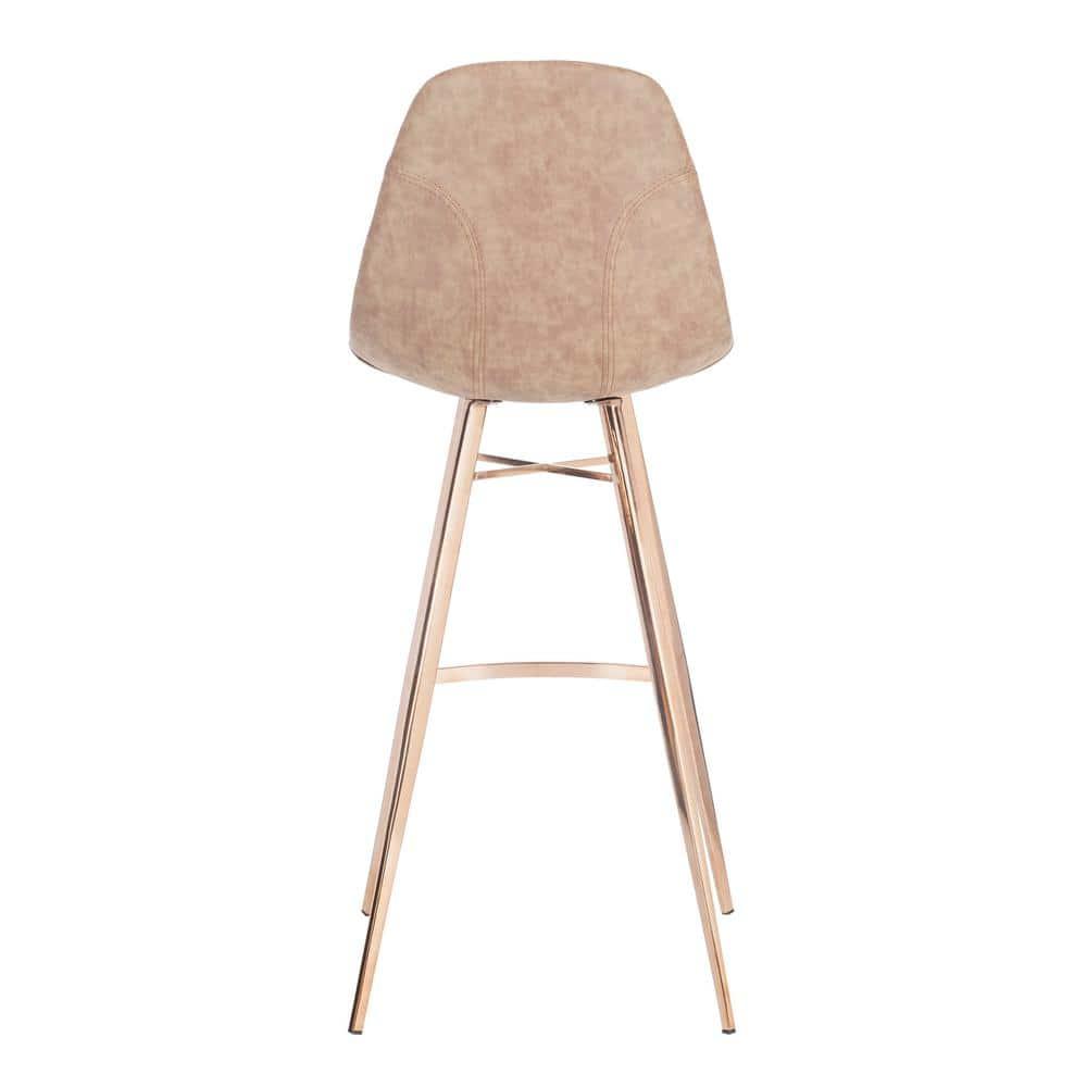 Mathison Bar Stool  - FOX3011 - Brown/Copper - Safavieh Couture