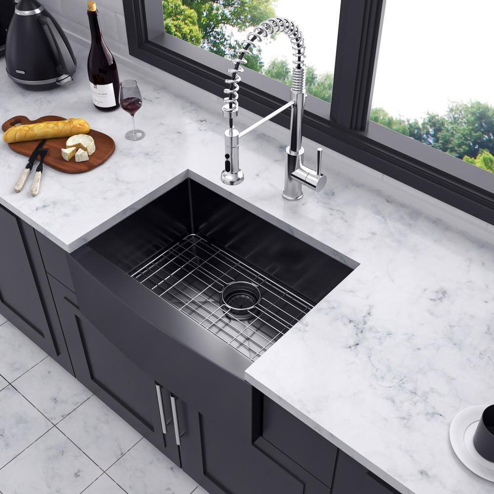 27'' L Farmhouse / Apron Single Bowl Stainless Steel Kitchen Sink