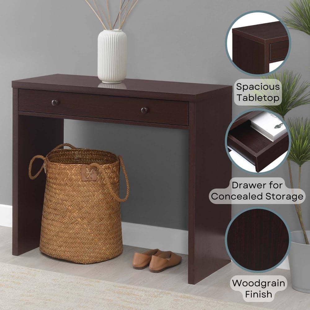 Convenience Concepts Northfield 30 inches Tall 1 Drawer 36-inch Desk, Espresso, All Ages