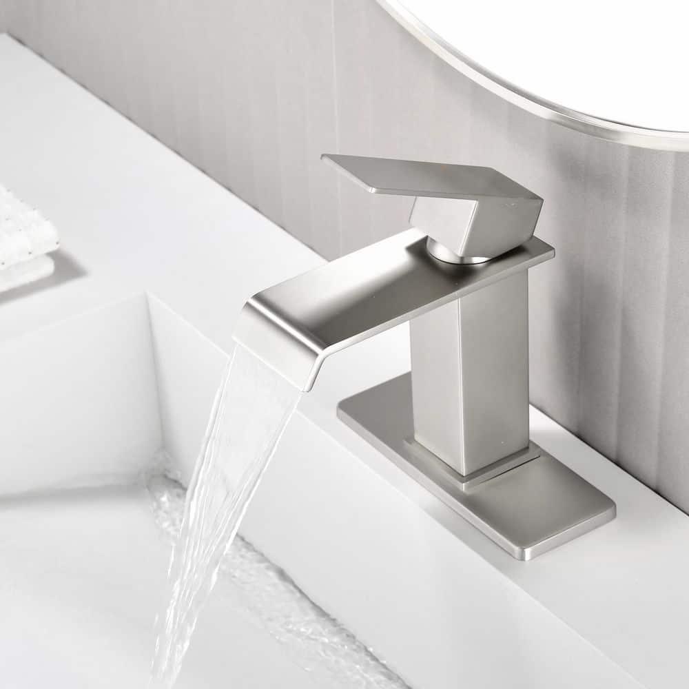 1 Single-handle Bathroom Faucet with Drain Assembly