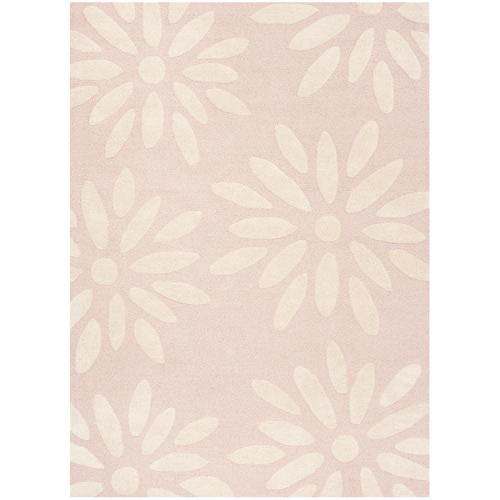 Safavieh Kids Daisy SFK914 Hand Tufted Indoor Area Rug - Pink/Ivory - 5'x7' - Safavieh