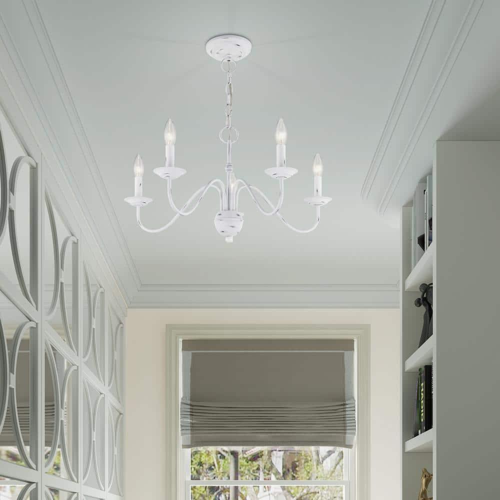 Livex Lighting Windsor 5 - Light Chandelier in  Antique White