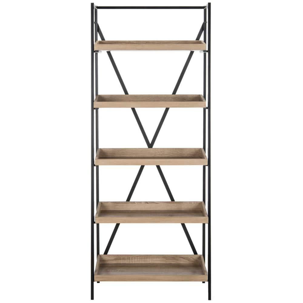 Joel Etagere - FOX4272 - Light Brown/Black - Safavieh Couture