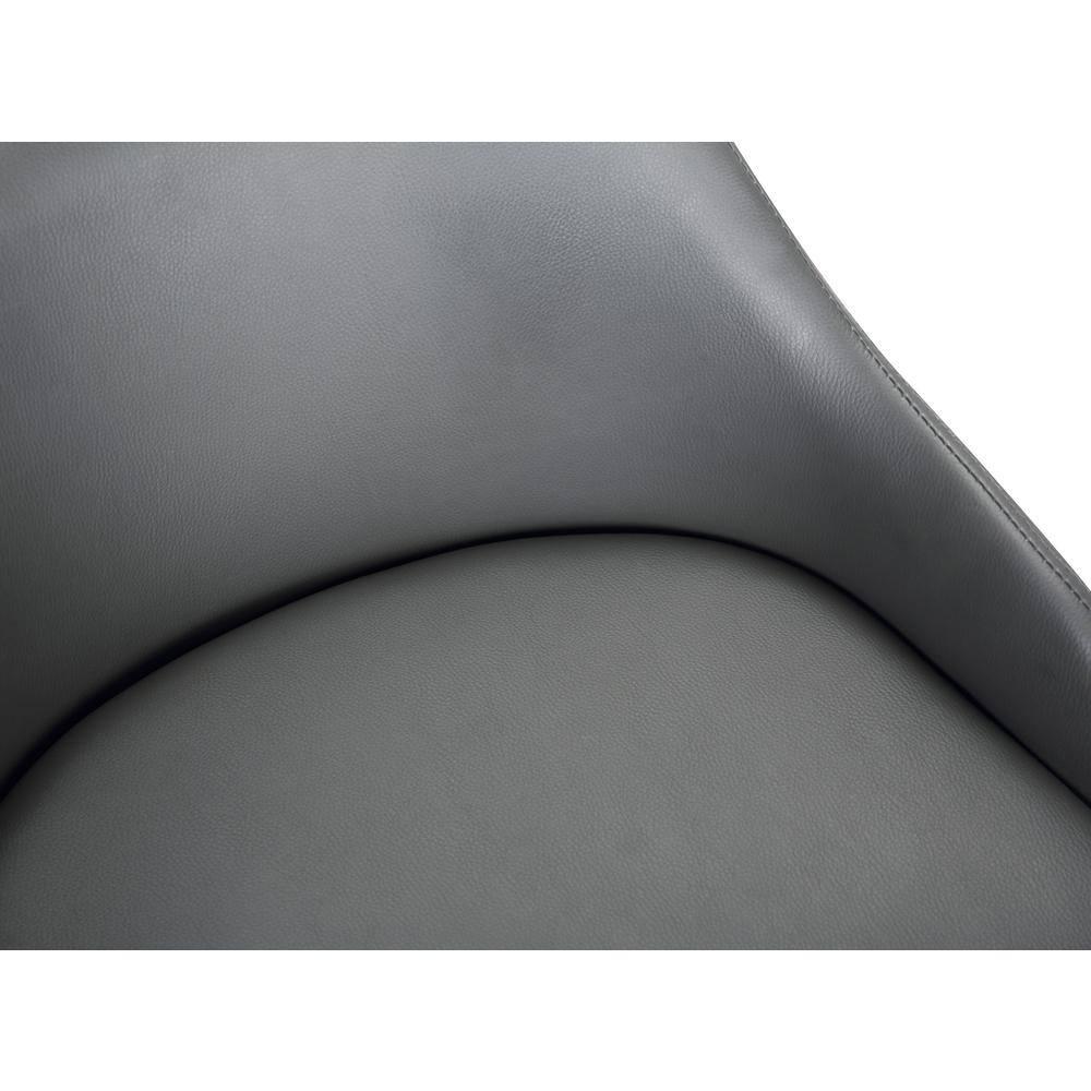 30" Alec Bar Height Swivel Barstool Black/Gray - Armen Living: Contemporary, 360-Degree, Low Back