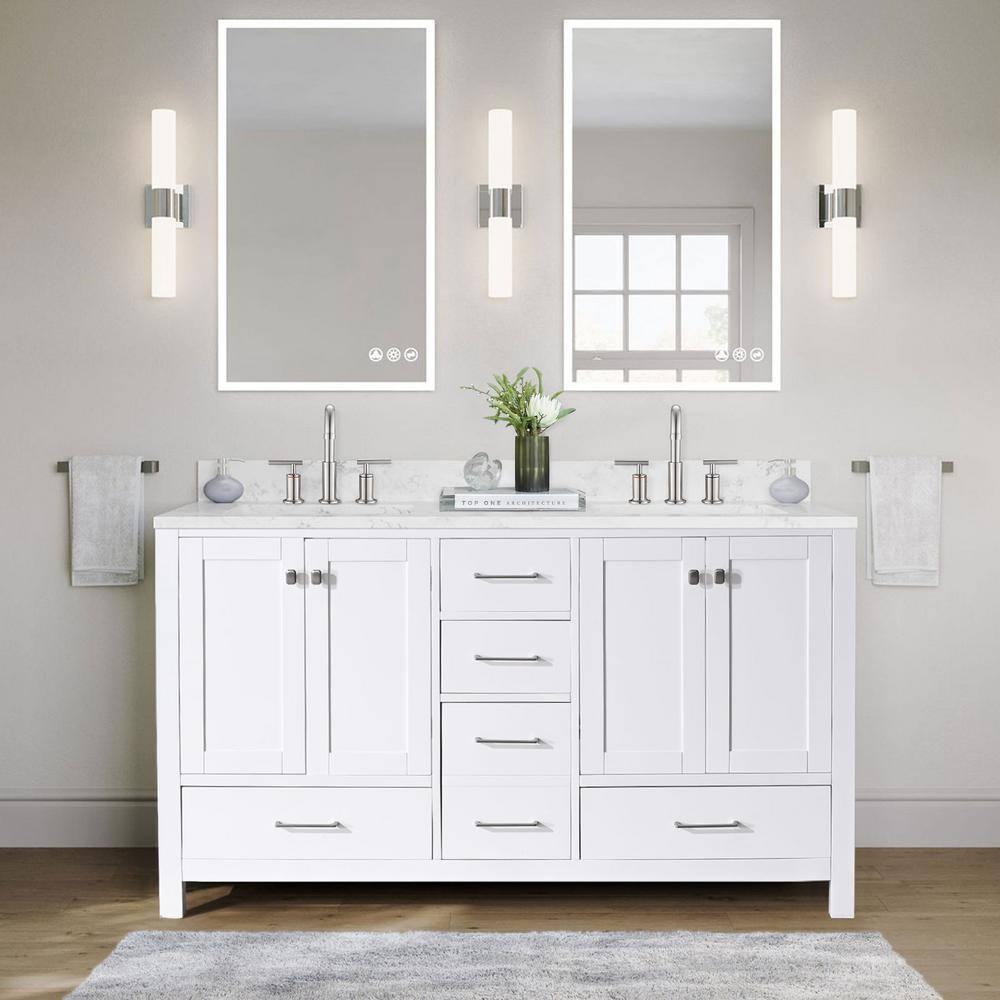 DSUNNER 60 in Bathroom Vanity without Top and Sink, 60 inch Modern Freestanding Bathroom Storage Only