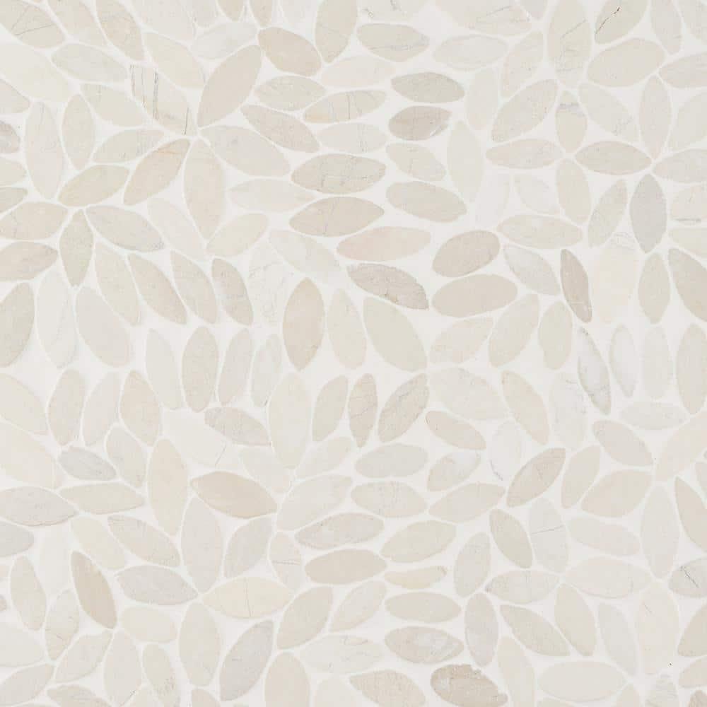 Picturesque Flower 11.81 in. x 11.81 in. Natural Stone Floor and Wall Mosaic Tile (0.97 Sq. Ft. / Each)