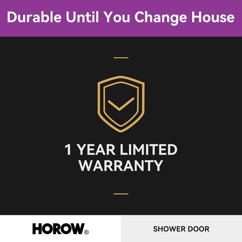 55" - 59" W x 72" H Double Sliding Semi-Frameless Shower Door