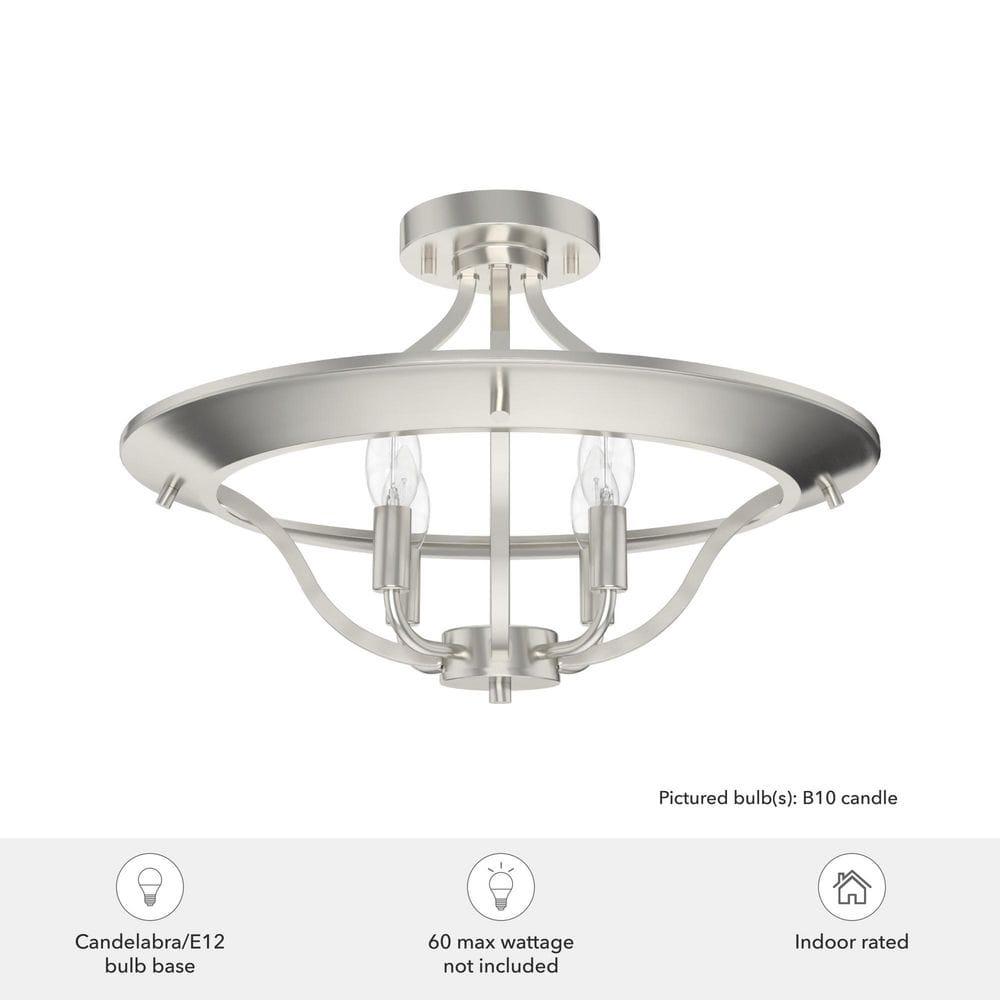 Hunter Fan Perch Point 4 Light Semi Flush Mount