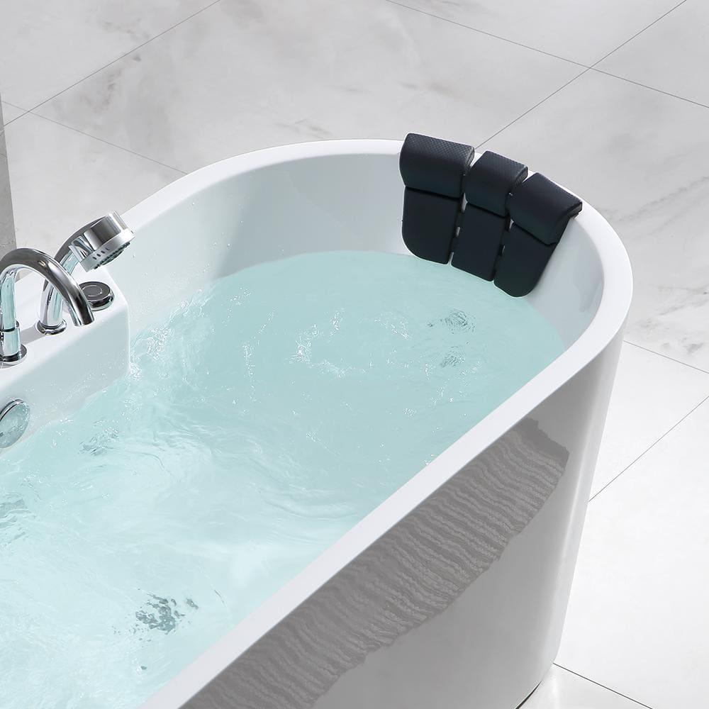 67'' x 28.7'' Freestanding Whirlpool Plastic / Acrylic Bathtub with Faucet